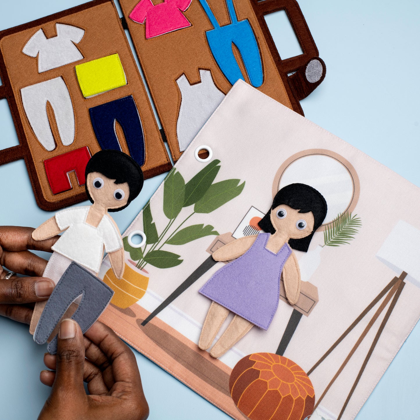 House Quiet Book Page - Dress up & Laundry Room