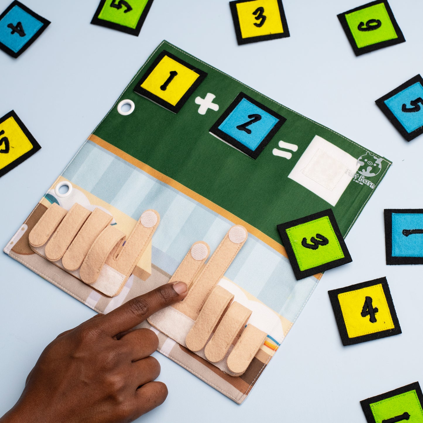 School Quiet Book Page - Finger Counting & Abacus