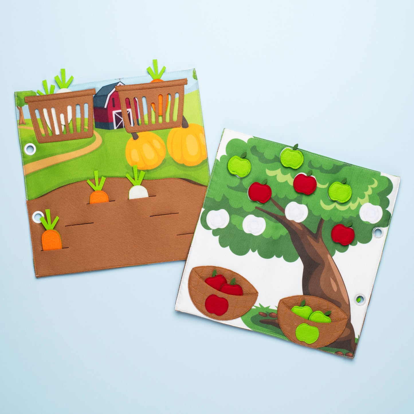 Kitchen Quiet Book Page - Vegetable & Apple Sorting
