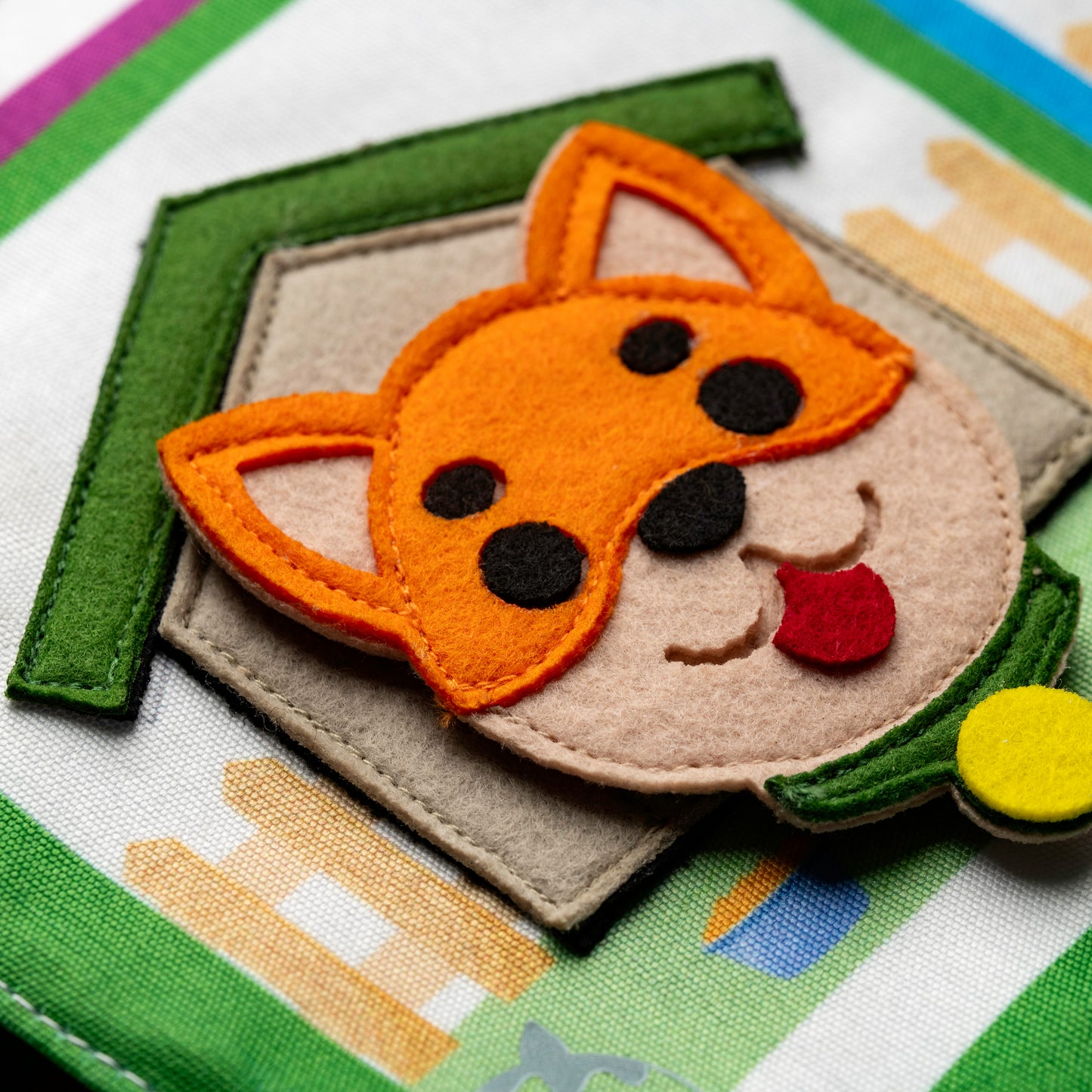 Zoo Quiet Book Page - Animal Colours Dots & Patterns