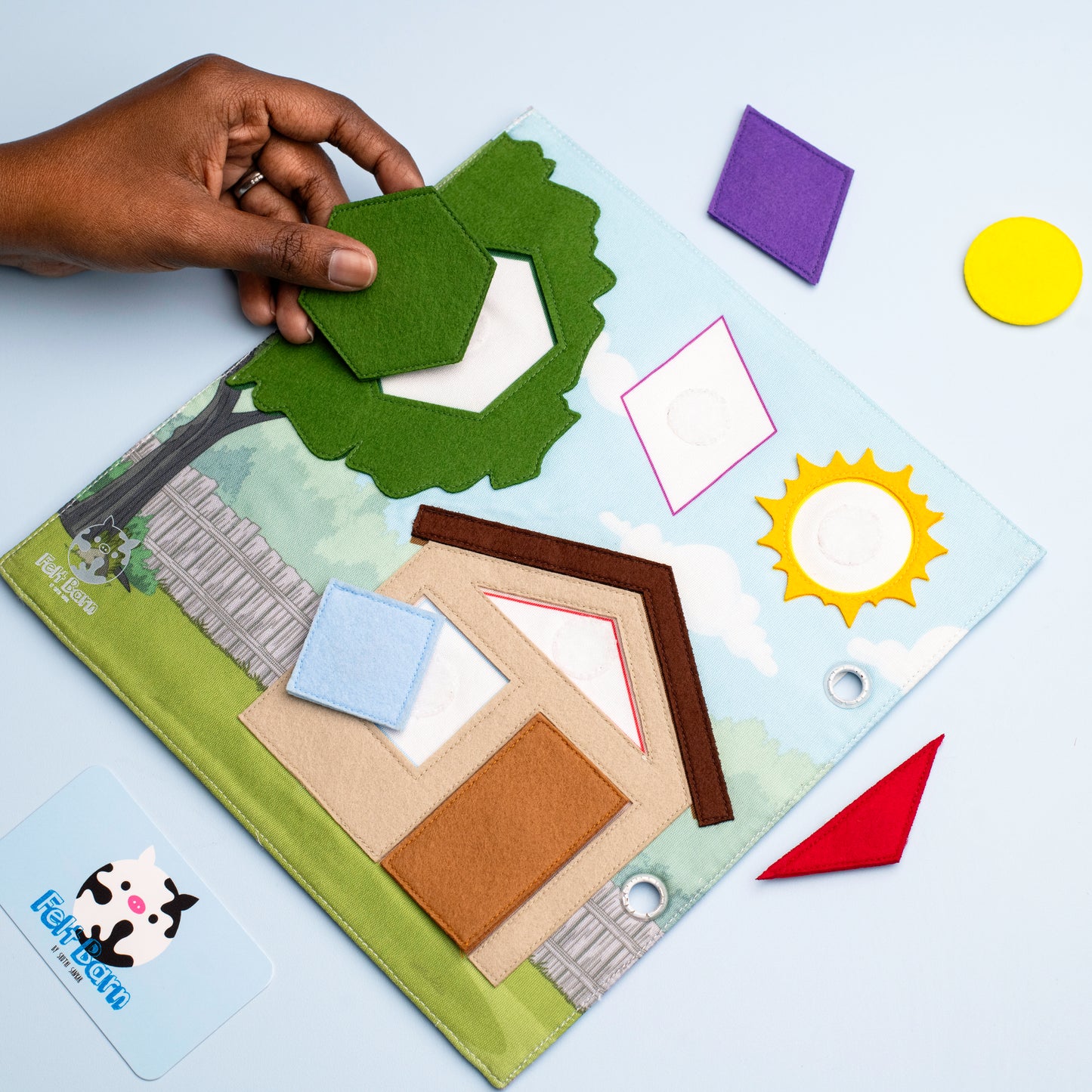 House Quiet Book Page - Puzzle & Needle the Buttons