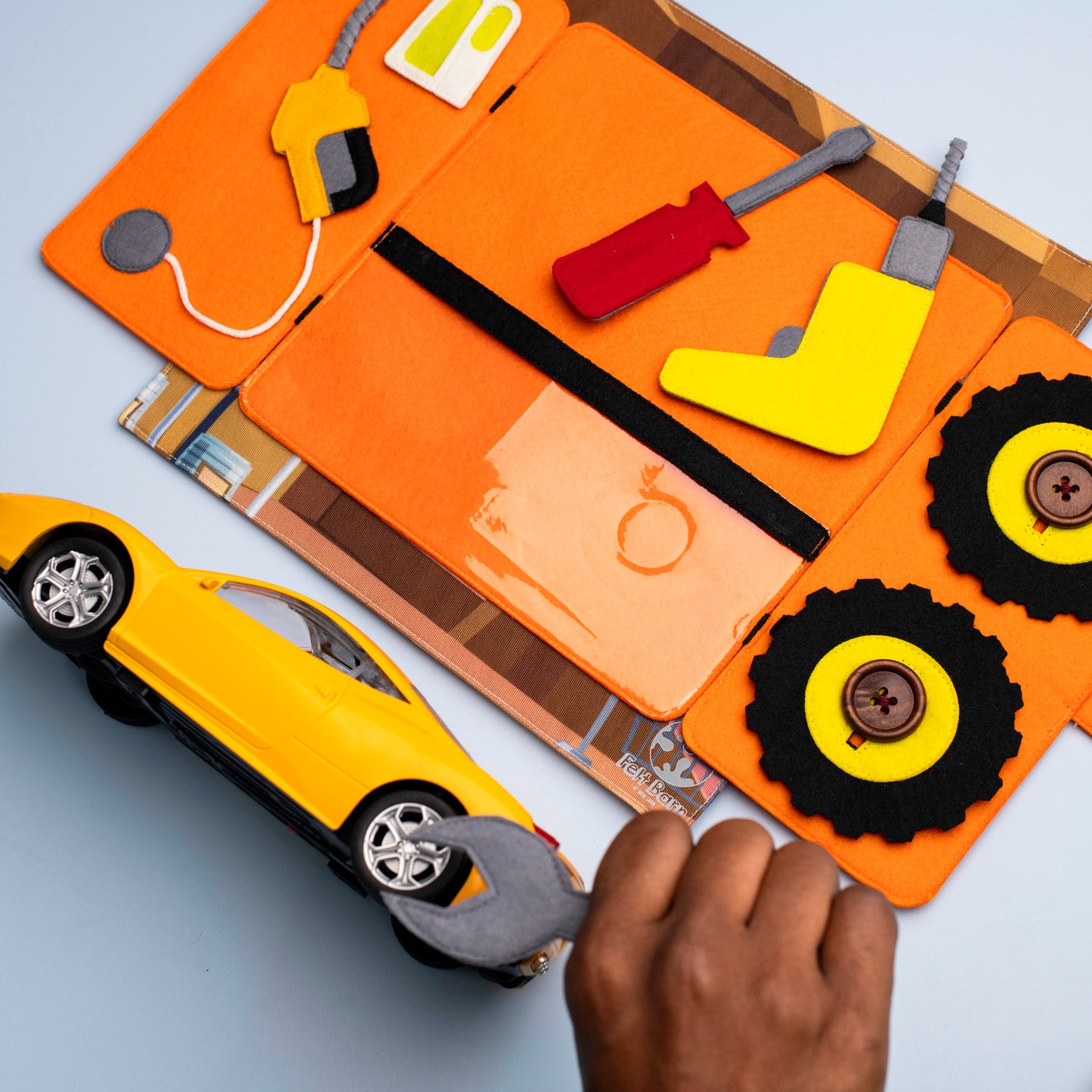 Transport Quiet Book Page - Garage Kit