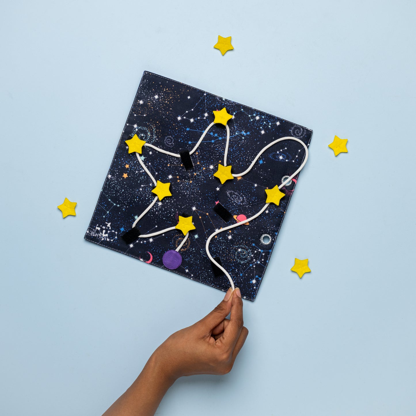 Space Quiet Book Page - Shape Matching & Constellation Looping