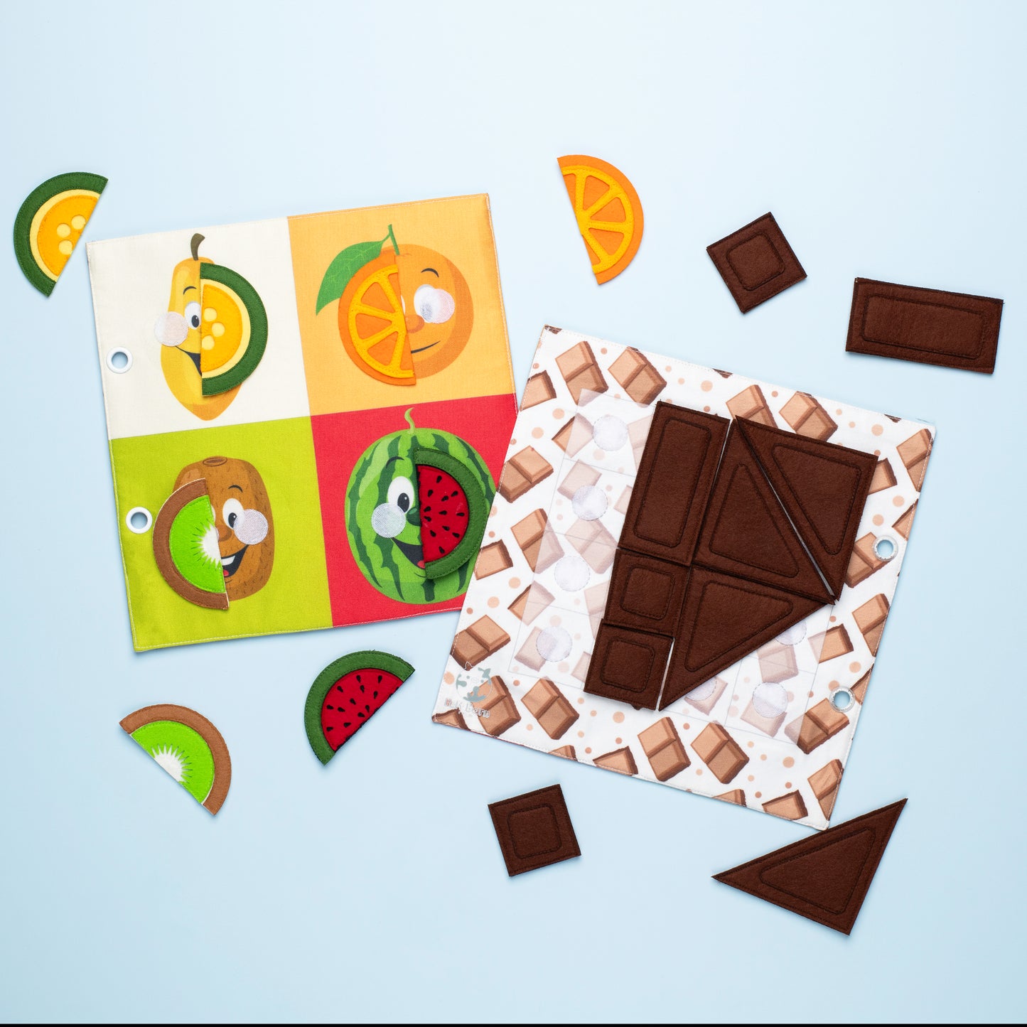 KITCHEN- Fruit Halves & Chocolate Tangram