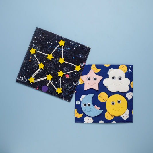 Space Quiet Book Page - Shape Matching & Constellation Looping