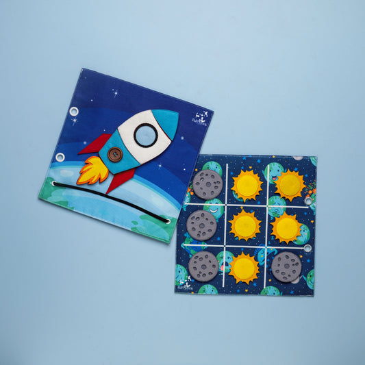 Space Quiet Book Page - Rocket Assembly 'n' Launch & Moons 'n' Suns